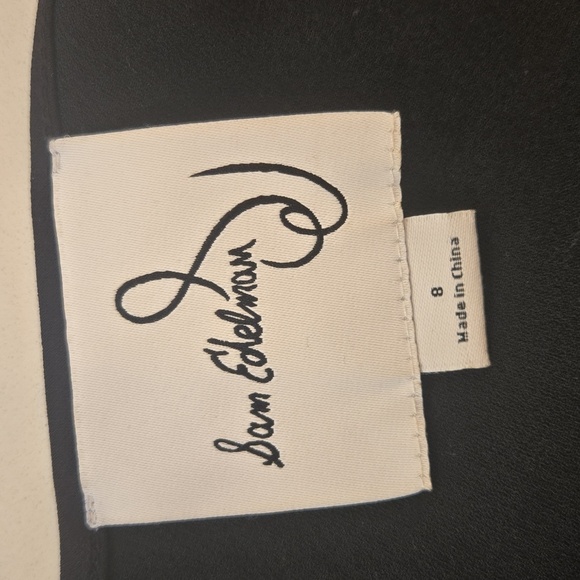 Sam Edelman Spagetti Strap Ruffle Black Midi Slip Dress Size 8 - Picture 6 of 7